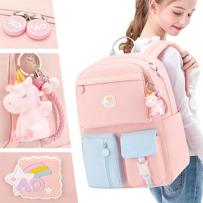 Милый рюкзак для девочек, розовый персонализированный водонепроницаемый рюкзак с единорогом